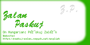 zalan paskuj business card